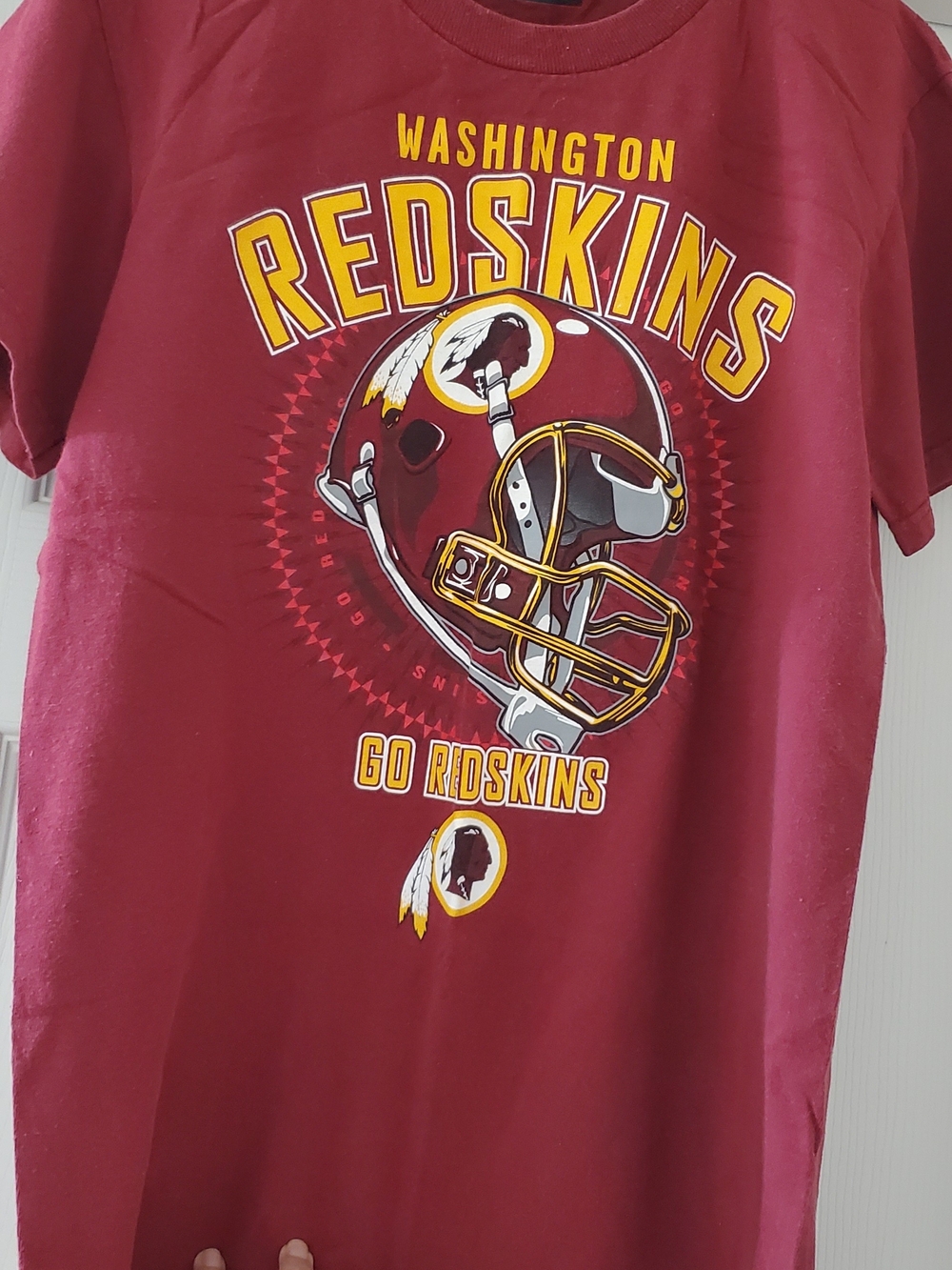 Washington Redskins Graphic Tee - Burgundy with Yellow Accents